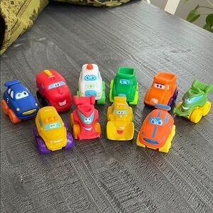 Mini Rubber Vehicle/Toys for Toddlers Lot of 10